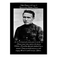San Damien de la tarjeta de saludo de Molokai