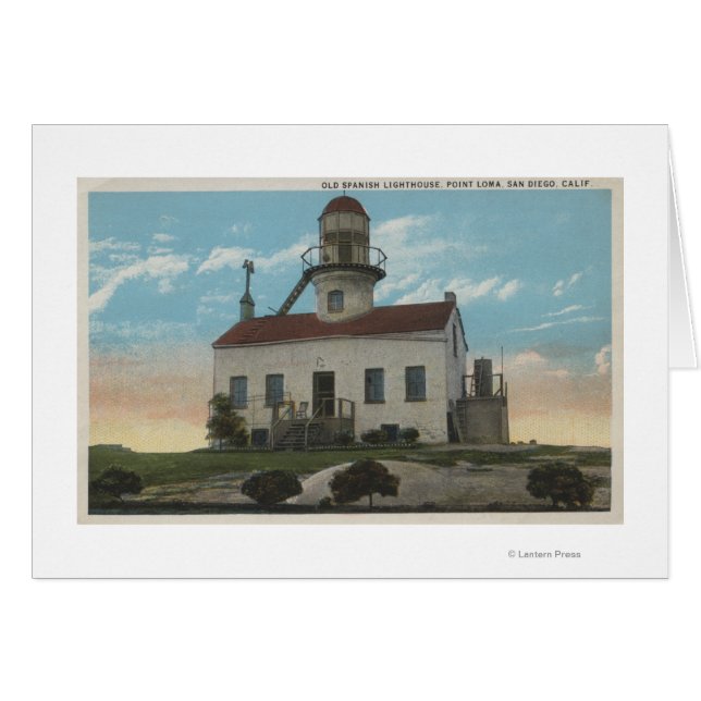San Diego, California - Antiguo faro español (Anverso (Horizontal))