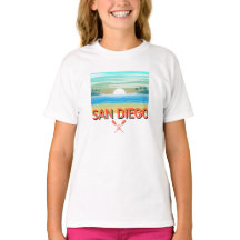 San Diego Design - Camiseta básica para Chicas