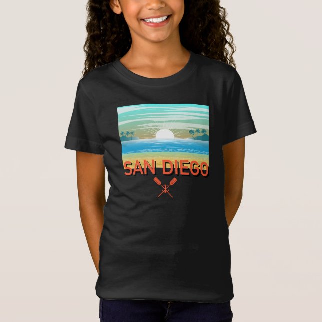 San Diego Design - Camiseta fina de Jersey para Ch (Anverso)