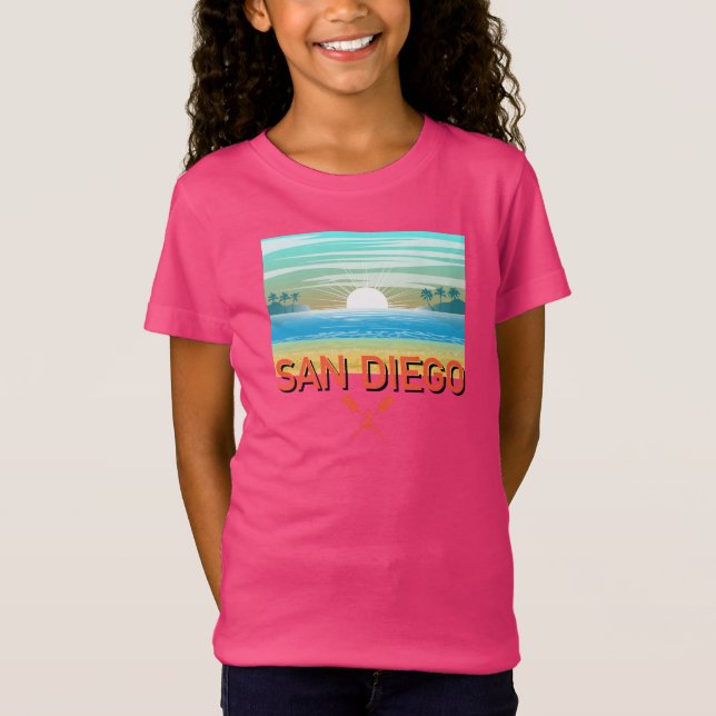 San Diego Design - Camiseta fina de Jersey para Ch (Anverso)