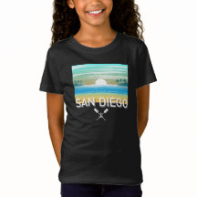 San Diego Design - Camiseta fina de Jersey para Ch