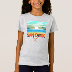 San Diego Diseño - Camiseta de Jersey para Niñas