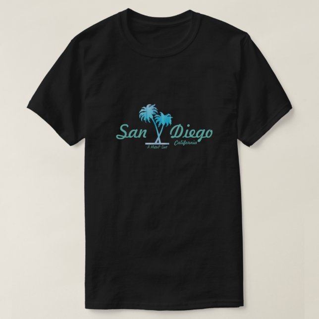San Diego (palmeras) - Una camiseta de MisterP (Diseño del anverso)