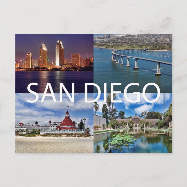 San Diego, postal de California (Anverso)