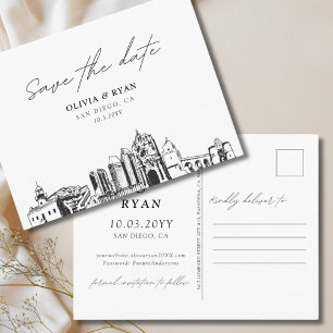 San Diego Salva al Boda de la tarjeta postal de fe