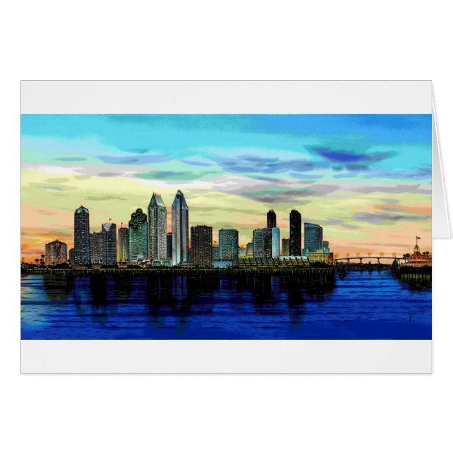 SAN DIEGO SKYLINE DUSK (Anverso (Horizontal))