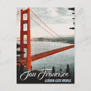 San Francisco, CA - Tarjeta postal Golden Gate Bri