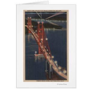 San Francisco, CA - Vista nocturna de la Puerta de