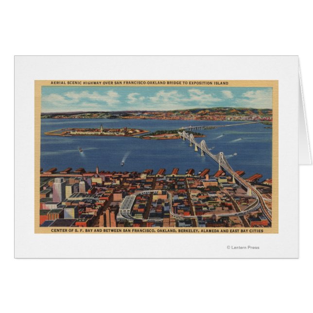 San Francisco, CAAerial View of S. F. Bridge (Anverso (Horizontal))