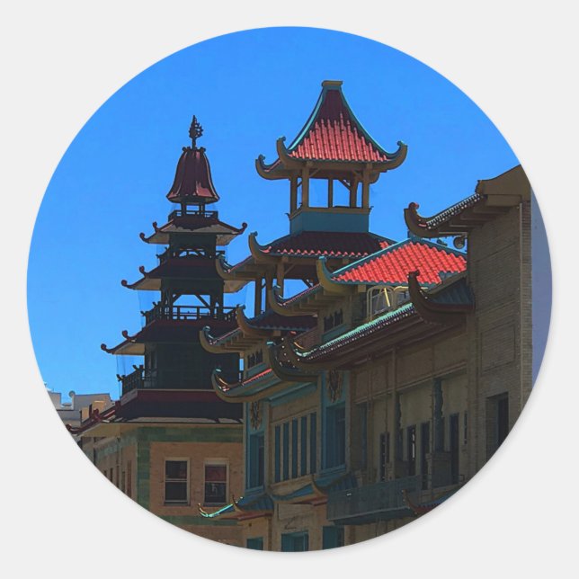 San Francisco Chinatown #10 Pegatinas (Anverso)