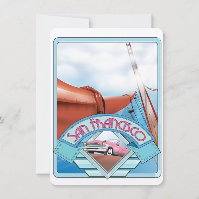 San Francisco, EE. UU., cartel de viaje (Anverso)