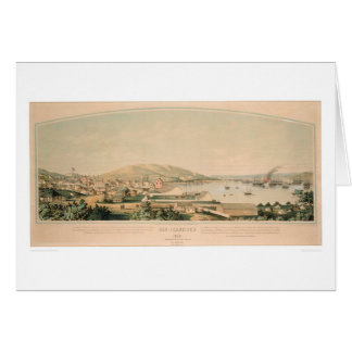 San Francisco, mapa panorámico 1849 (1626A) del CA