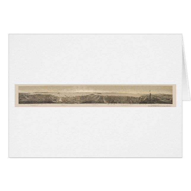 San Francisco, mapa panorámico de CA - 1862 (Anverso (Horizontal))
