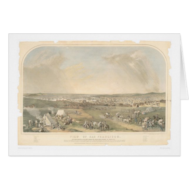 San Francisco, mapa panorámico del CA (1551A) (Anverso (Horizontal))