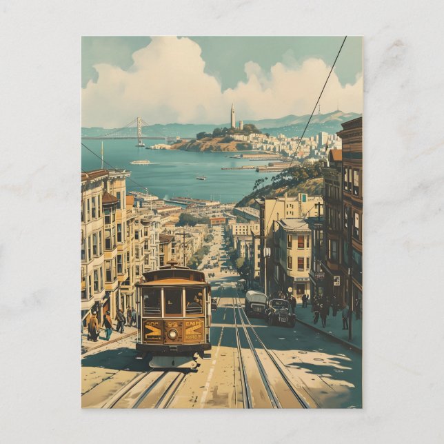 San Francisco: Nostalgia Costera Tarjeta Postal An (Anverso)
