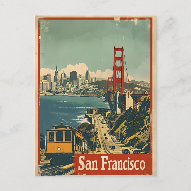 San Francisco: Nostalgia Costera Tarjeta Postal An (Anverso)