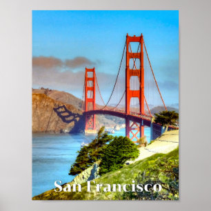 San Francisco, Puente Golden Gate, Póster de viaje