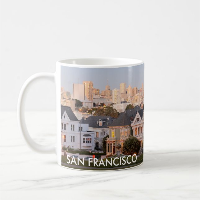San Francisco - taza de café pintada de las (Izquierda)