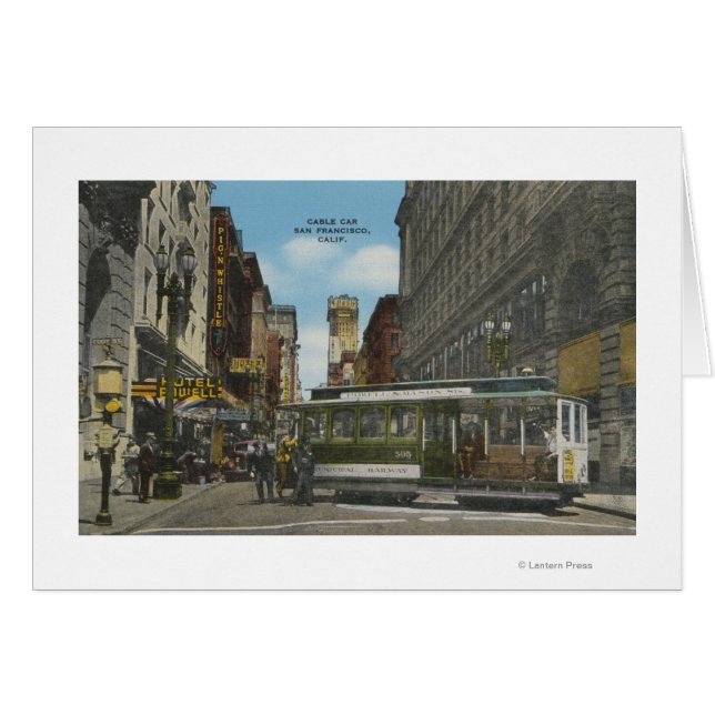 San Francisco, vista de vuelta de auto CACable (Anverso (Horizontal))