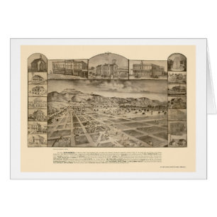 San Jacinto, mapa panorámico de CA - 1886