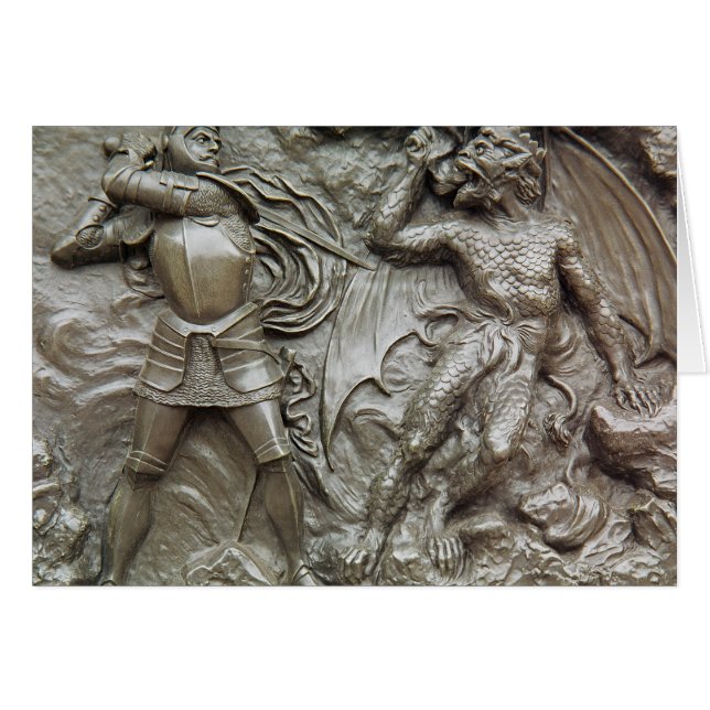 San Jorge que lucha el dragón (Anverso (Horizontal))