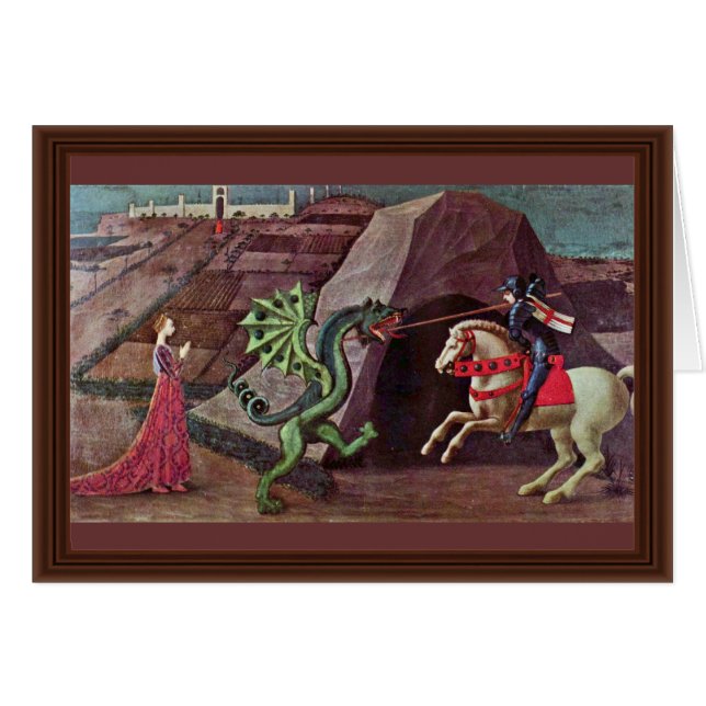 San Jorge y el dragón de Uccello Pablo (Anverso (Horizontal))