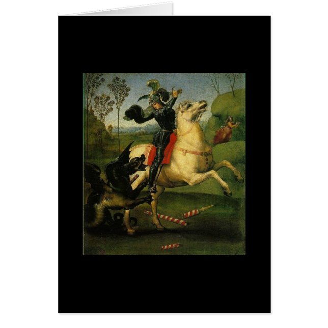 San Jorge y el dragón por Raphael (1483-1520) (Frente)