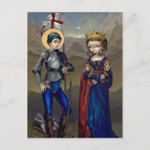 "San Jorge y la princesa Sabra" Tarjeta postal