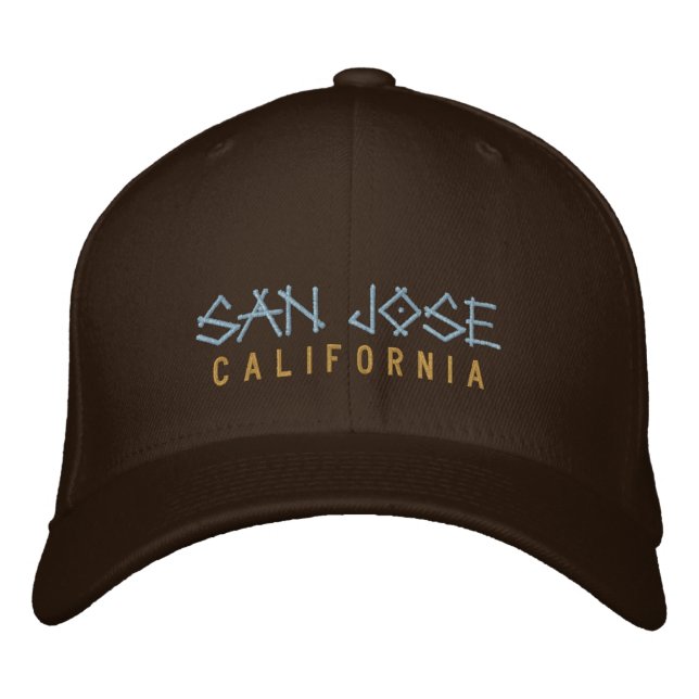 San José California Embroid Gorra en marrón (Anverso)