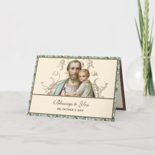 San José Día de los Padres Jesús Tarjeta religiosa