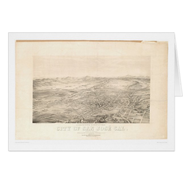 San Jose, mapa panorámico 1869 (1559A) del CA (Anverso (Horizontal))