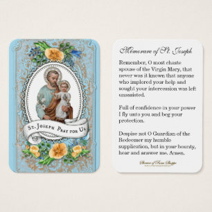 San José Memorare Oración Religiosa Católica