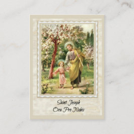 San José que camina con la tarjeta santa de Jesús