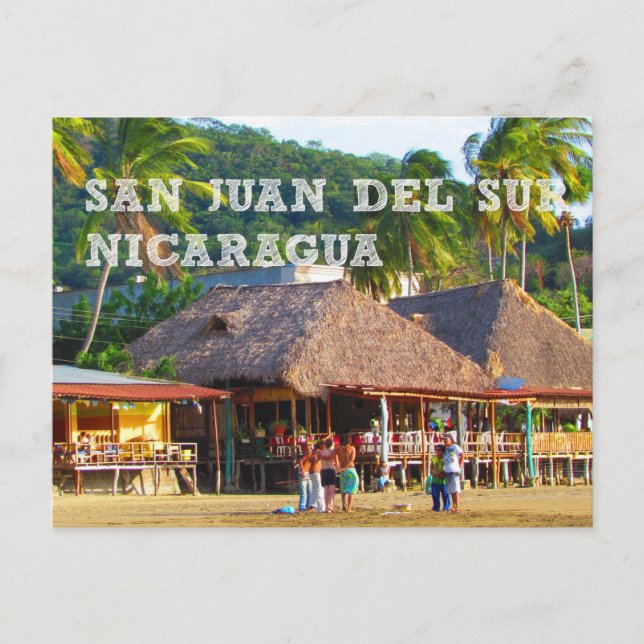 San Juan del Sur, postal de la playa de Nicaragua (Anverso)