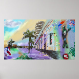 San Juan Viejo, Puerto Rico - collage de arte