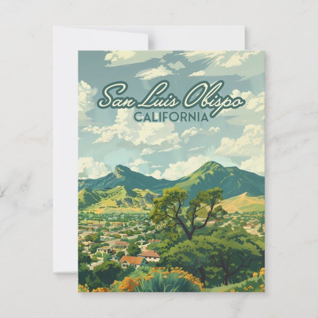 San Luis Obispo SLO California Central Coast Card (Anverso)