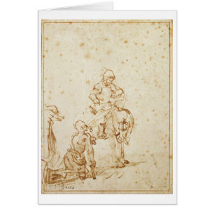 San Martín y el mendigo (pluma y tinta en el
