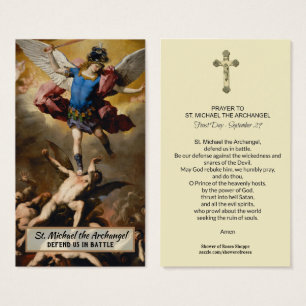 San Miguel la Sagrada Tarjeta de Oración Arcángel