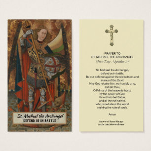 San Miguel la Sagrada Tarjeta de Oración Arcángel