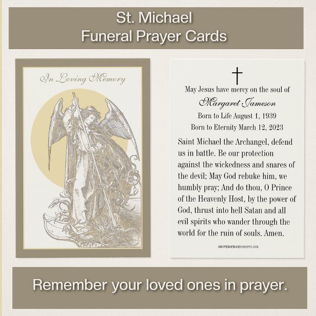 San Miguel Monumento Católico - (Remember your loved ones in prayer with our St. Michael Funeral Memorial prayer cards. )