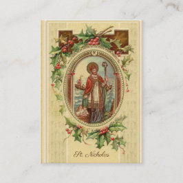 San Nicolás de las tarjetas santas del rezo de