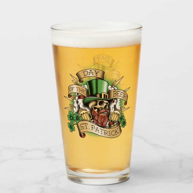 San Patricio, Día de la Cerveza, Calavera, Leprech (Anverso (lleno))