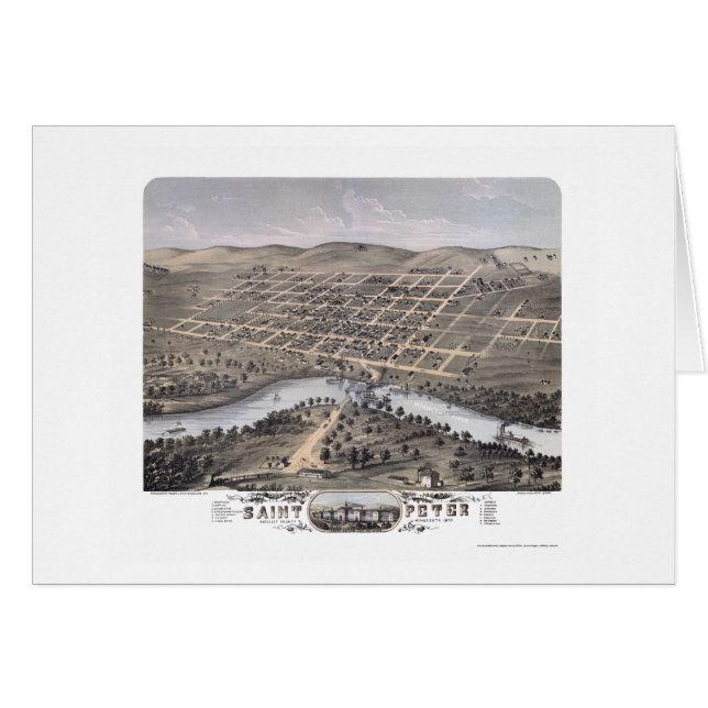 San Pedro, mapa panorámico del manganeso - 1870 (Anverso (Horizontal))