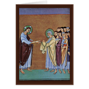 San Pedro que recibe las llaves por el PE del DES