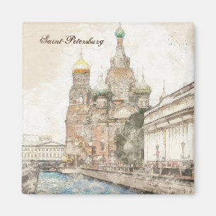 San Petersburgo Rusia Imán – Recuerdo de Viaje