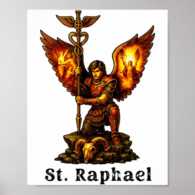 San Rafael Arcángel Arte Cristiano Fe  (Frente)
