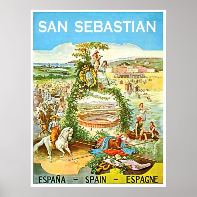 San Sebastián, España, arte vintage, viajes (Frente)