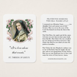 San Terés de Lisieux Oración Simpatizantes Funeral