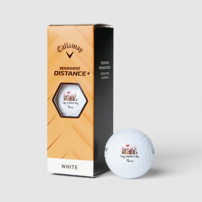 San Valentín a los golfistas con amor bolas de gol (Embalaje)